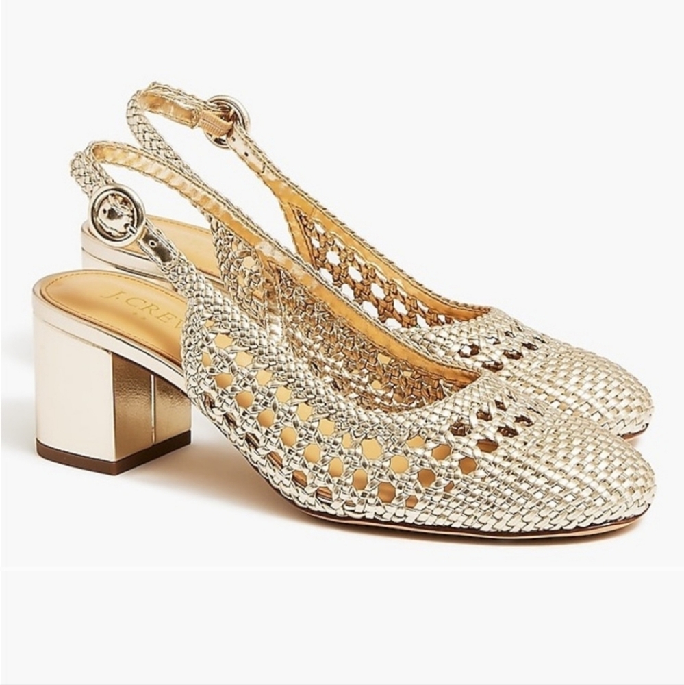 JCrew woven heel
